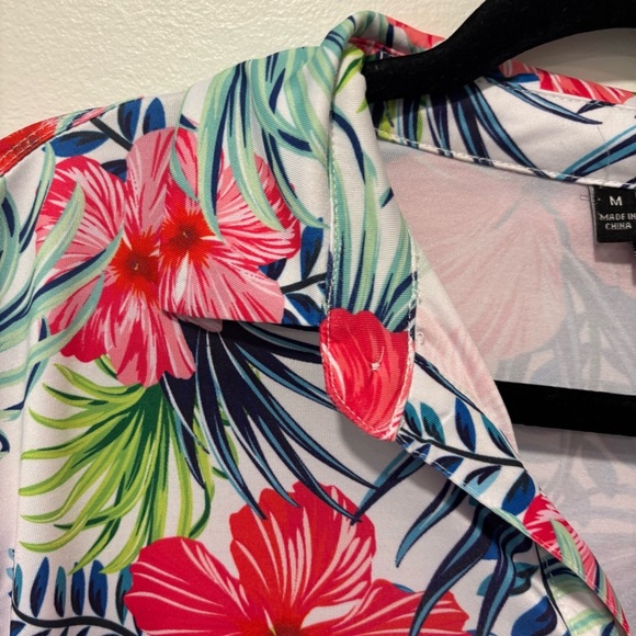 Greenside Golf Polo Aloha Performance Shirt Floral Athletic Vacation Tropical - Picture 5 of 8